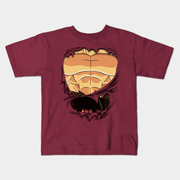 Goku Phase three Chest Dragon ball Super Kids T-Shirt by GeekCastle